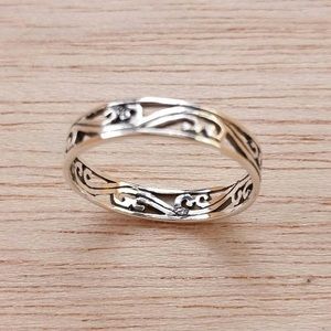 AlphaVariable Jewelry - Sterling Silver Filigree Band Ring Silver Jewelry AlphaVariable Jewelry - Sterling Silver Filigree Band Ring Silver Jewelry